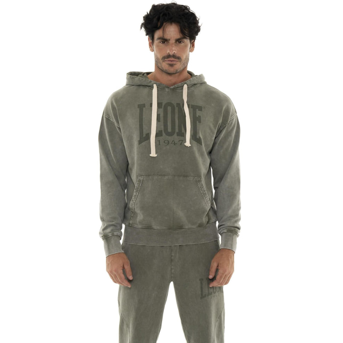 Pantalone da uomo non garzato in tessuto lavato Leone Old Wash