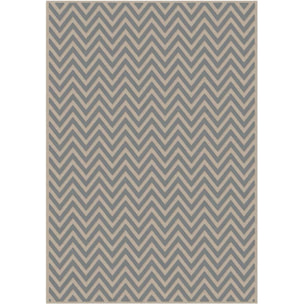 Tapis fin en viscose motif géométrique en relief