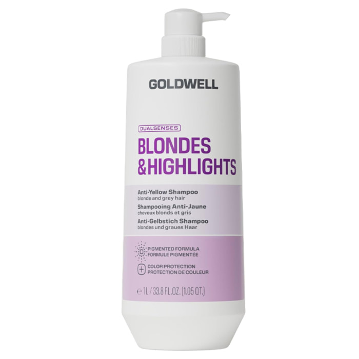 GOLDWELL DS Blondes & Highlights Anti-Yellow Shampoo 1000ml