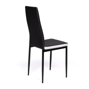 Chaises Jodie imitation cuir et pieds métal