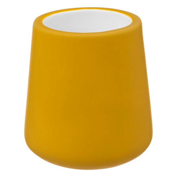Brosse WC céramique Jaune moutarde Colorama