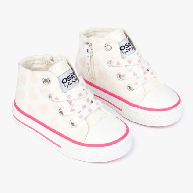 Zapatillas Altas de Bebé en Blanco