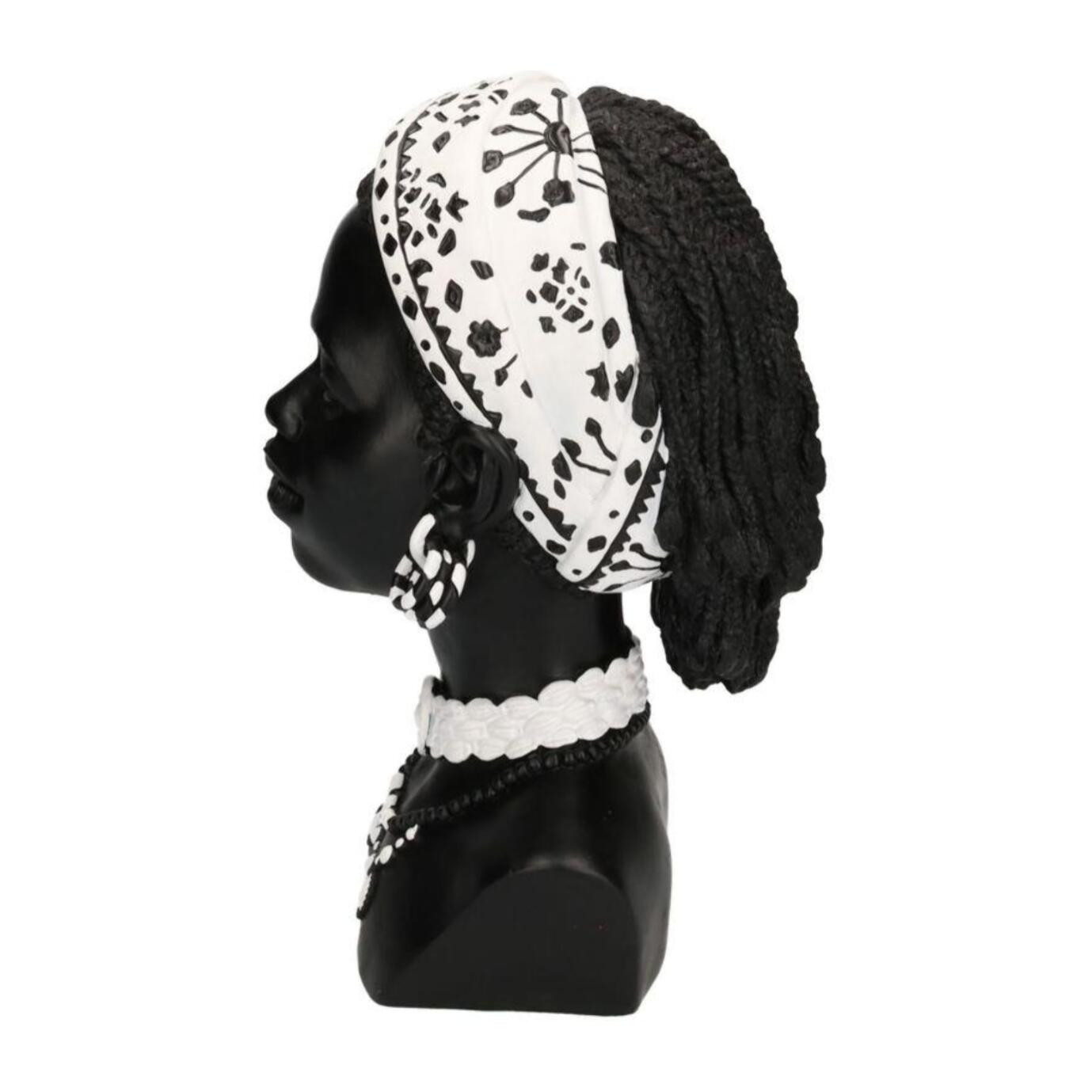 Statua in resina busto donna africana cm18x20h30