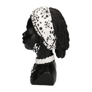 Statua in resina busto donna africana cm18x20h30