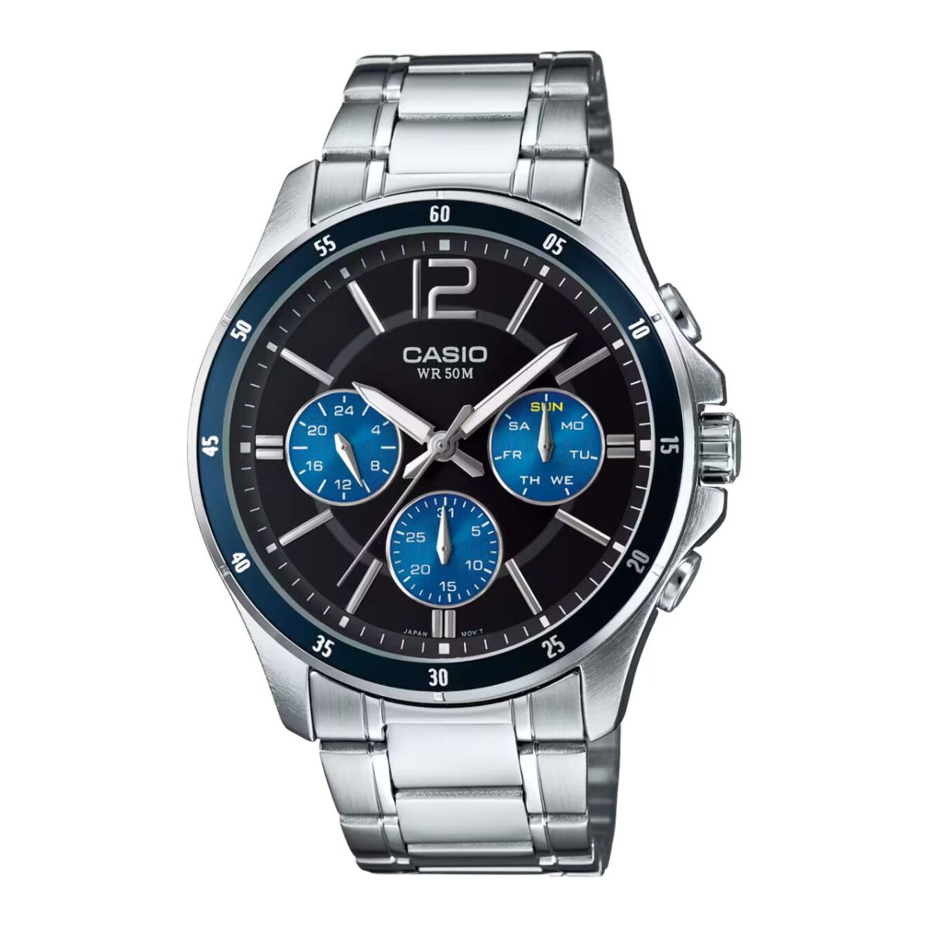 Reloj Casio MTP-1374D-2AVDF Hombre Analogico Cuarzo con Correa de Acero inoxidable
