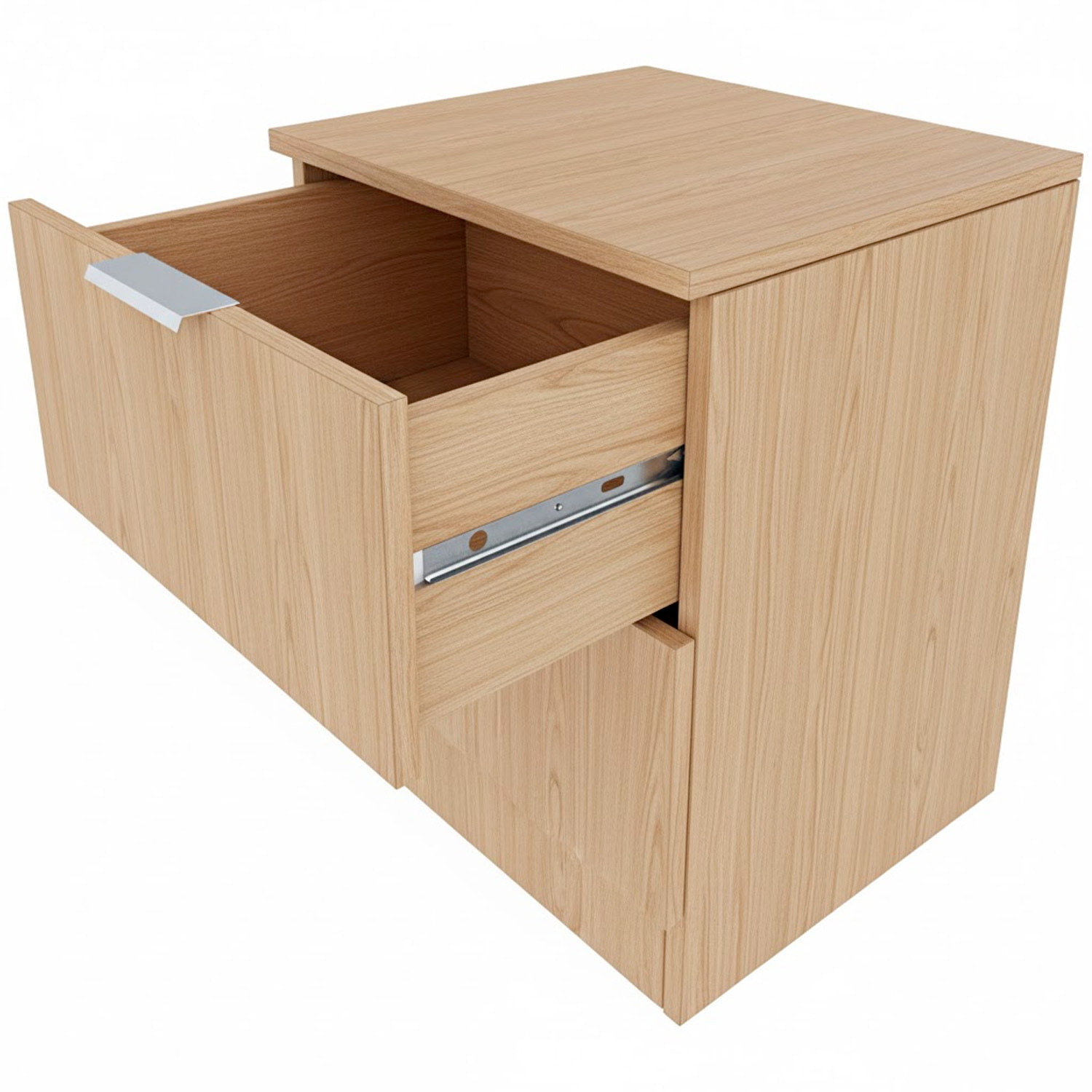 Comodino Con 2 Cassetti Per Camera Da Letto Cameretta Ragazzi Studio Ingresso Comò Settimino Zona Notte 38 x 33,5 x 45 cm Cm Colore Rovere