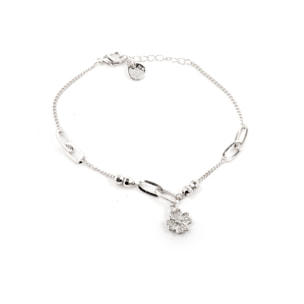 Pulsera de Circonita Brillante acabada en rodio