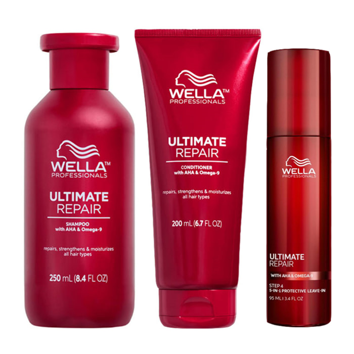 WELLA Kit Ultimate Repair Shampoo 250ml + Conditioner 200ml + Protective Leave In 95ml
