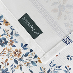 Nappe imprimée anti-tâches IONA BLEU