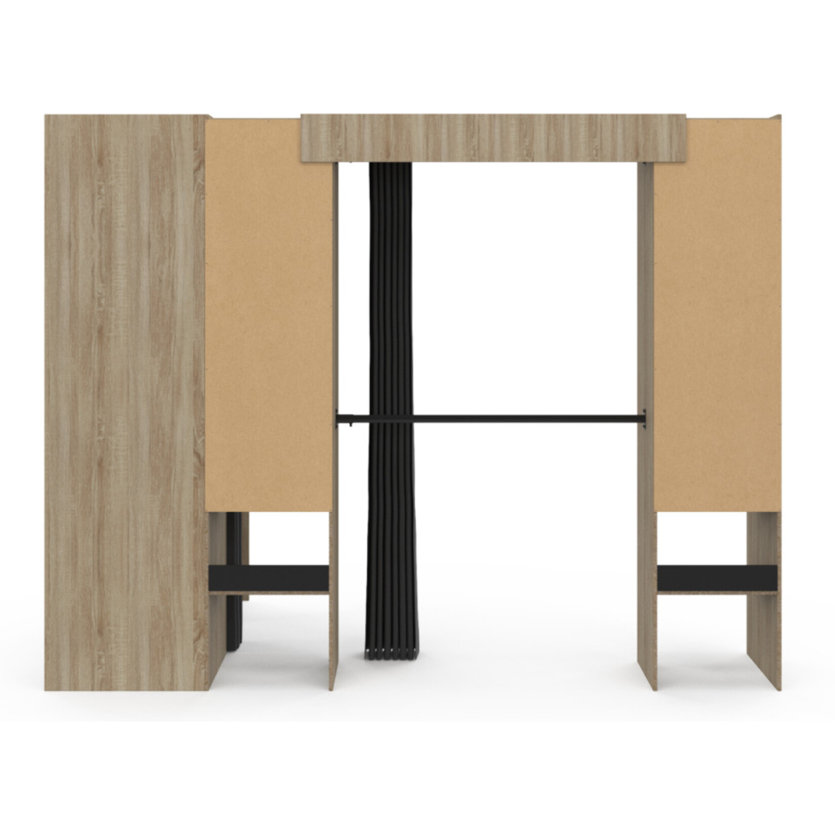 Dressing Justine d'angle 230cm effet bois