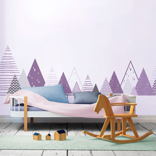 Stickers muraux enfants - Décoration chambre bébé - Autocollant Sticker mural géant enfant montagnes scandinaves RIMKERA