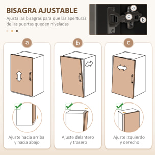 Alacena de Cocina, Mueble Auxiliar de Cocina, con 3 Puertas de Vidrio, Encimera Abierta para Microondas, 2 Cajones y Estantes Ajustables, 100x40x180 cm, Negro