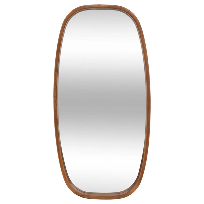 Miroir ovale Jasna bois 80x40cm