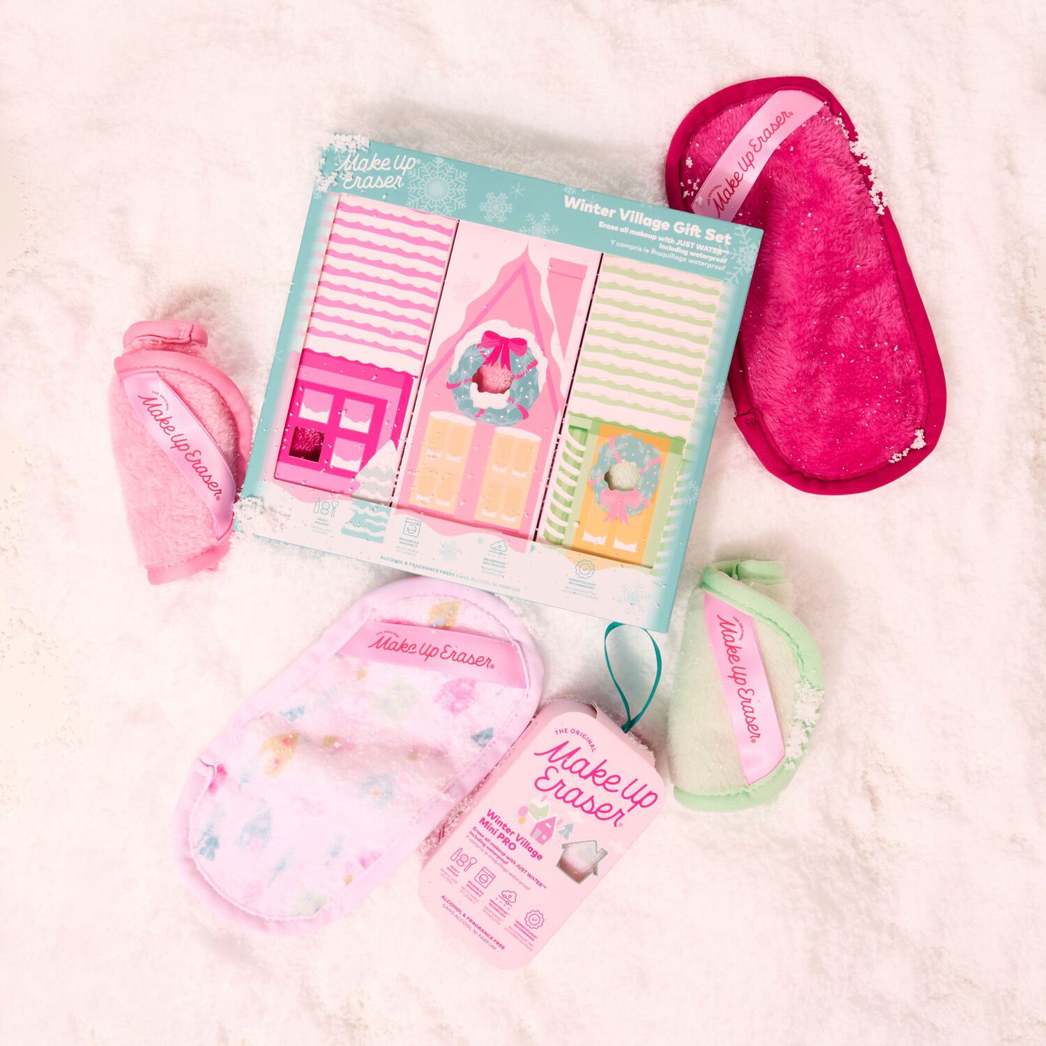 Winter Village - 3 Mini Pro - Serviette Démaquillante Réutilisable x3