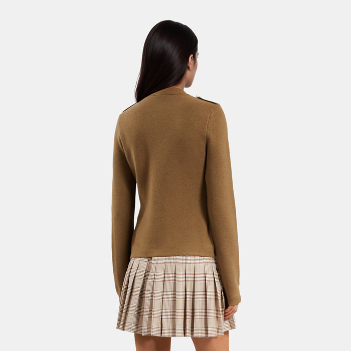 Cardigan en laine style officier