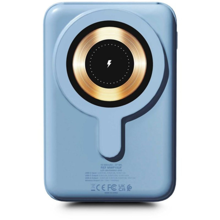 Batterie externe URBAN FACTORY 10 000 mAh MagSafe Bleu