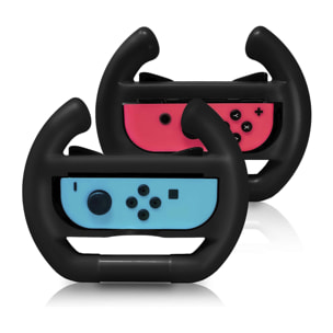 DAM Volante Dobe para mando Joy-Con de Switch. Incluye 2 unidades. 15,5x6,5x12,1 Cm. Color: Negro