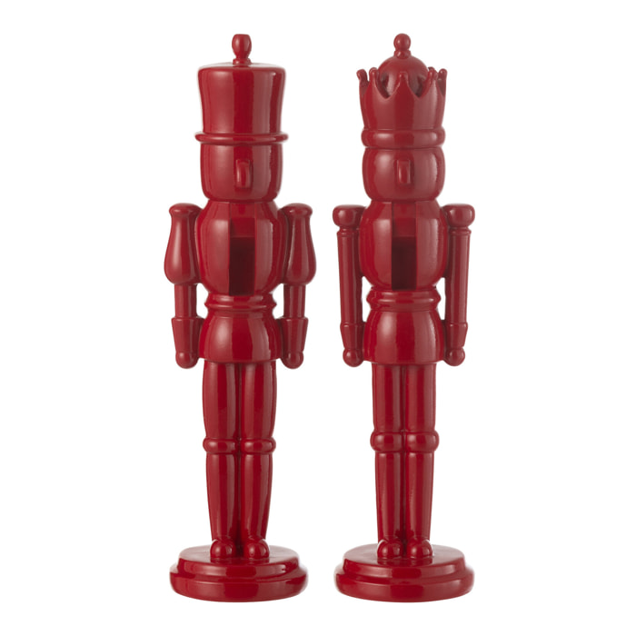 J-Line figurine Casse-Noisette - polyrésine - rouge brillant - small - 2 pcs
