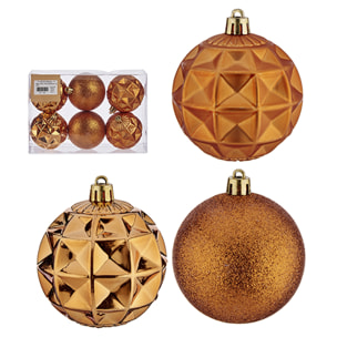 Set di 6 palline di Natale 7 cm.