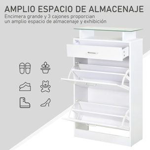 Organizador de Zapatos de Madera 60x24x105,5 cm Blanco