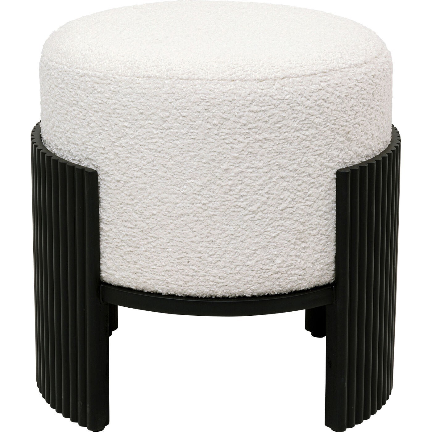 Tabouret Samu blanc et noir 43cm Kare Design