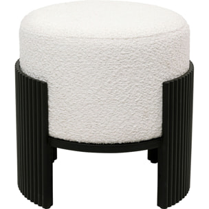 Tabouret Samu blanc et noir 43cm Kare Design