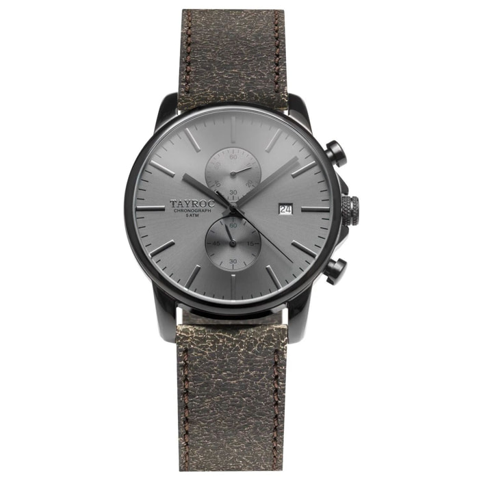 Reloj Tayroc TXM092 Hombre Analogico Cuarzo con Correa de Cuero