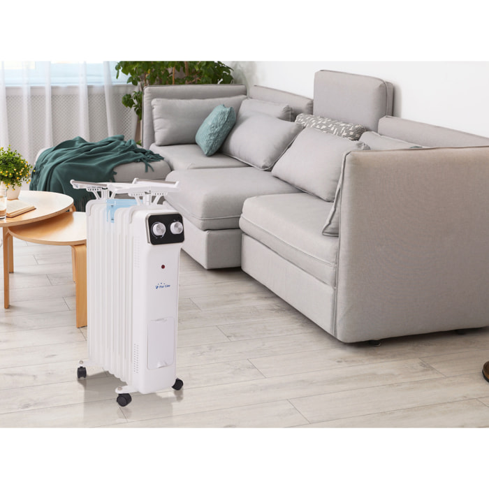 Radiateur d'huile blanc avec réservoir d'humidification 2000 W