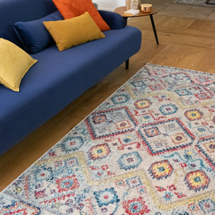 Anatolia - Tapis de salon vintage en laine artificielle, multicolore