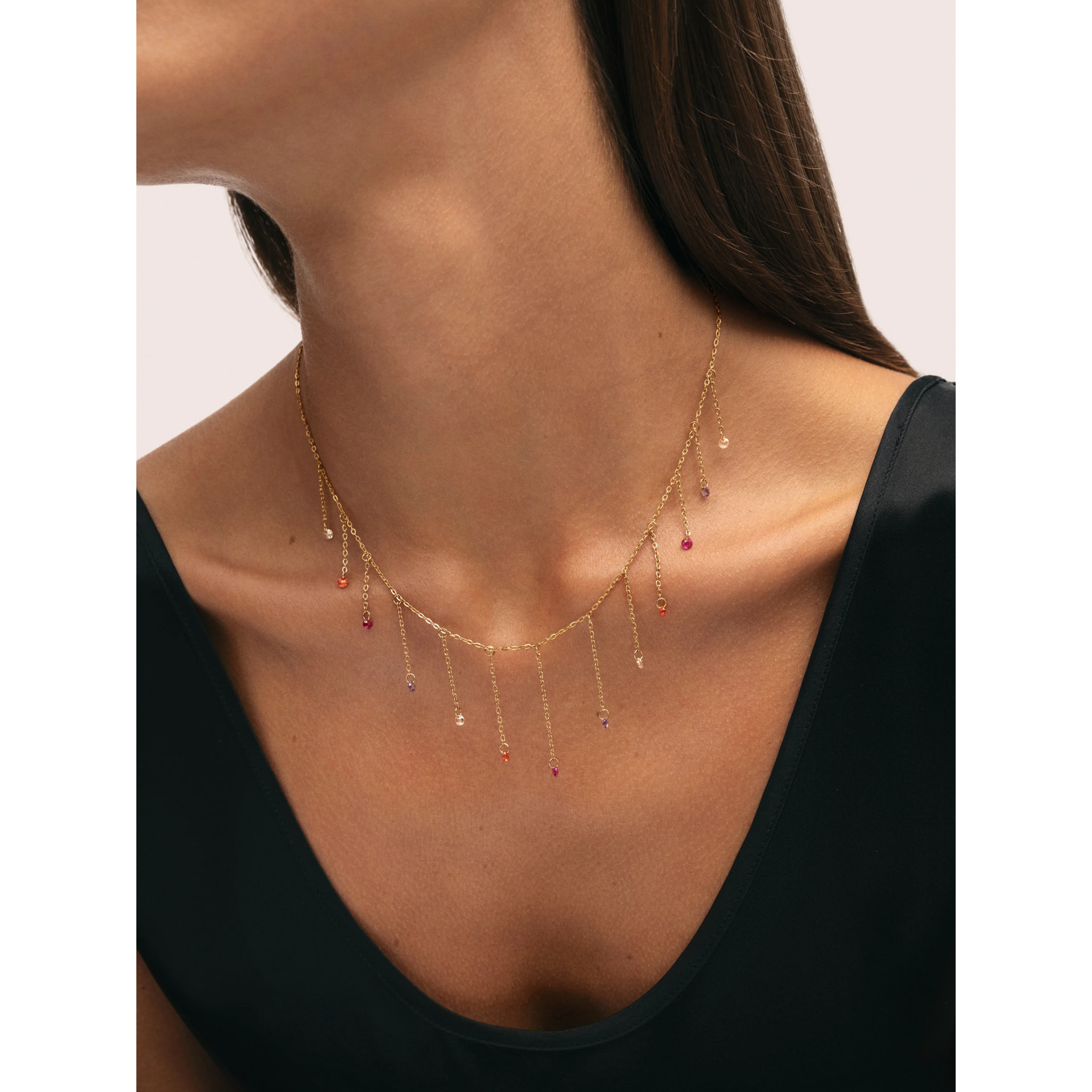 Collana Clea Colors Acciao Placcato Oro