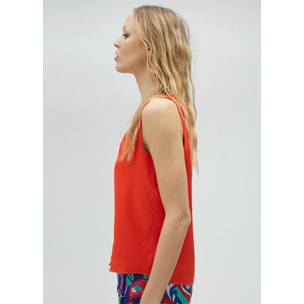 Top basic con spalline