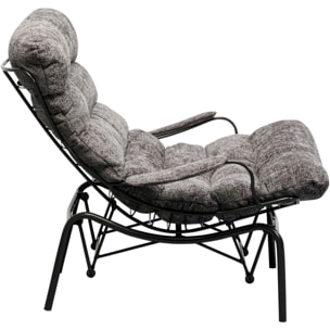 Fauteuil et repose-pieds Vienna Swing gris Kare Design