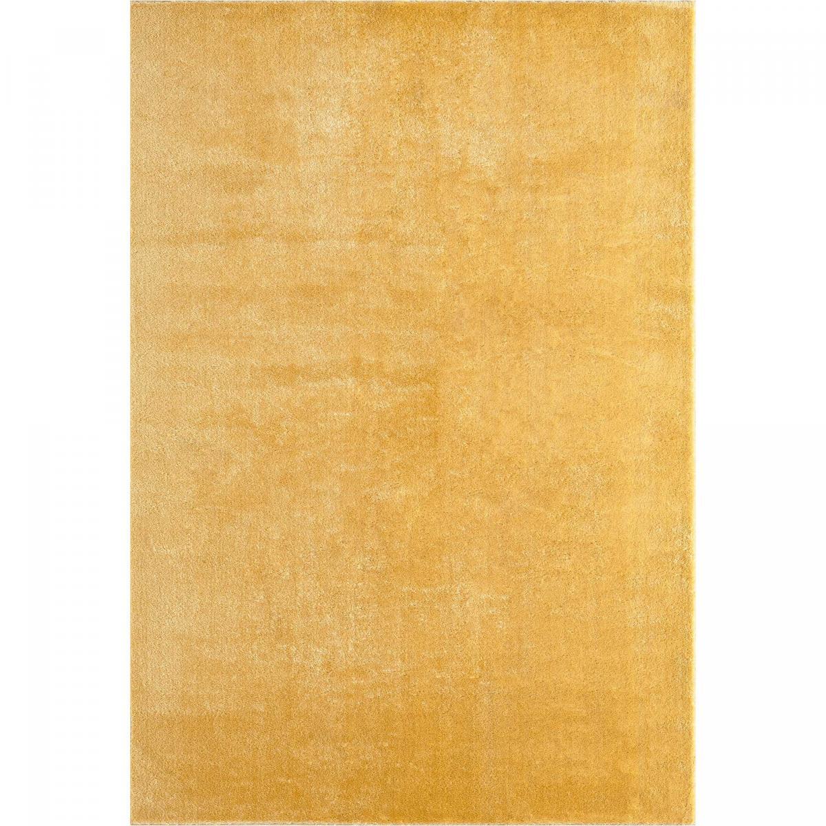 Tapis salon MITA, soft et soyeux, tapis uni à l'aspect Shaggy