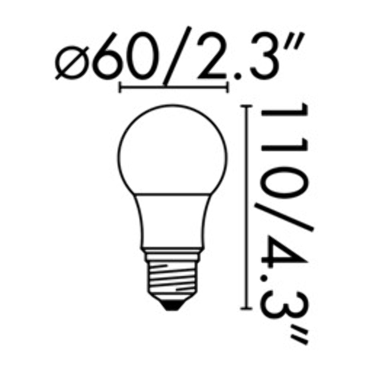 Lampadina A60 a specchio E27 LED 4W 2700K DIMMABILE