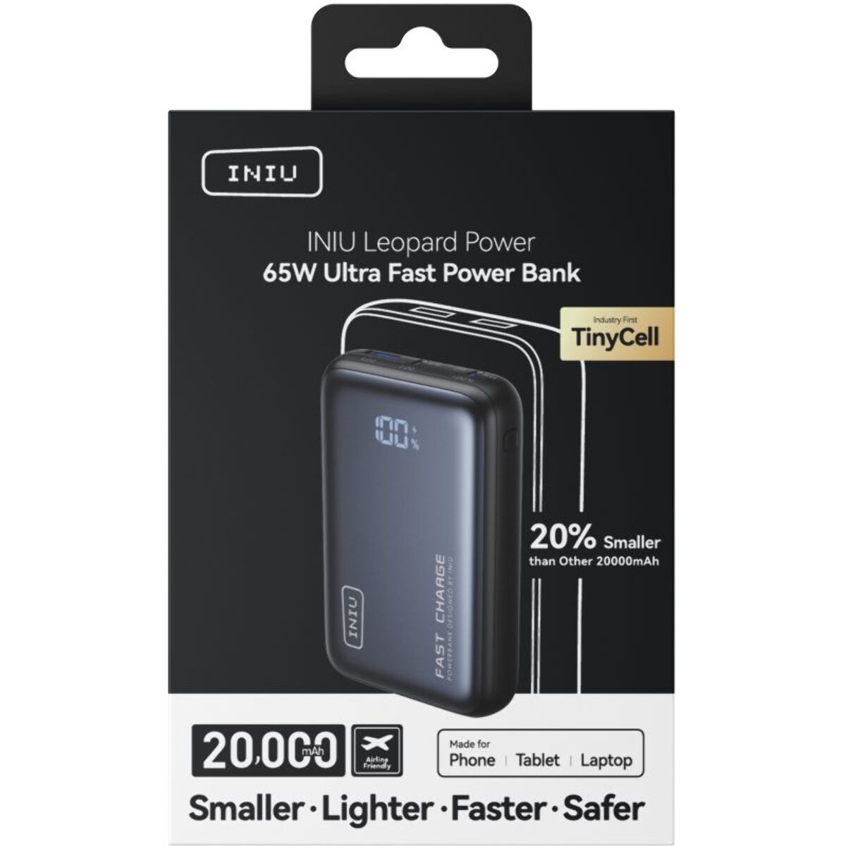 Batterie externe INIU 20000 mAh 65W Leopard Power