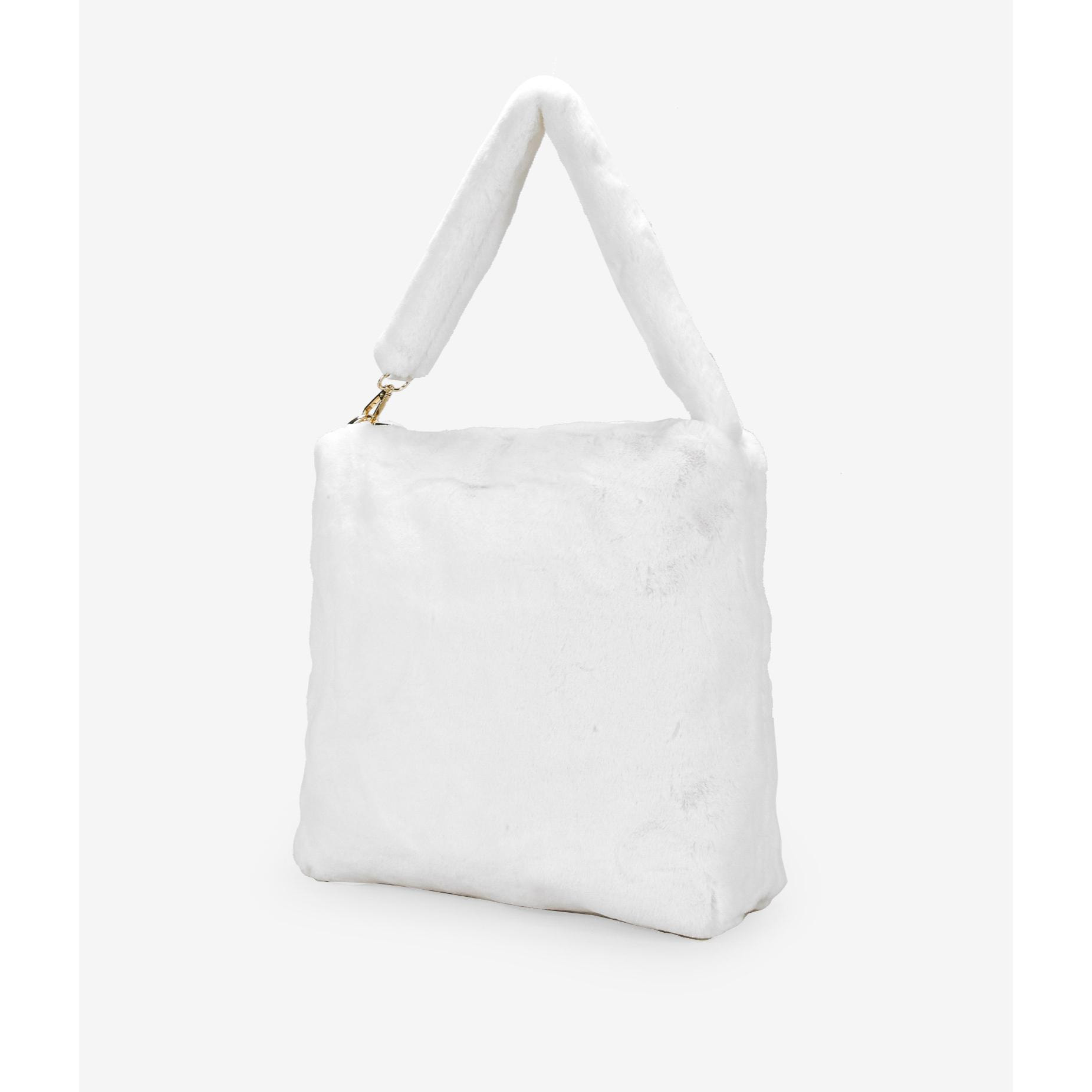 Bolso de hombro blanco pelo