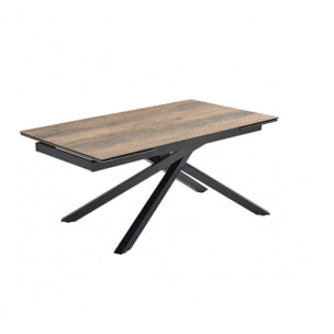 Table extensible en céramique finition bois L160/240cm - 9 piètements - UNIK