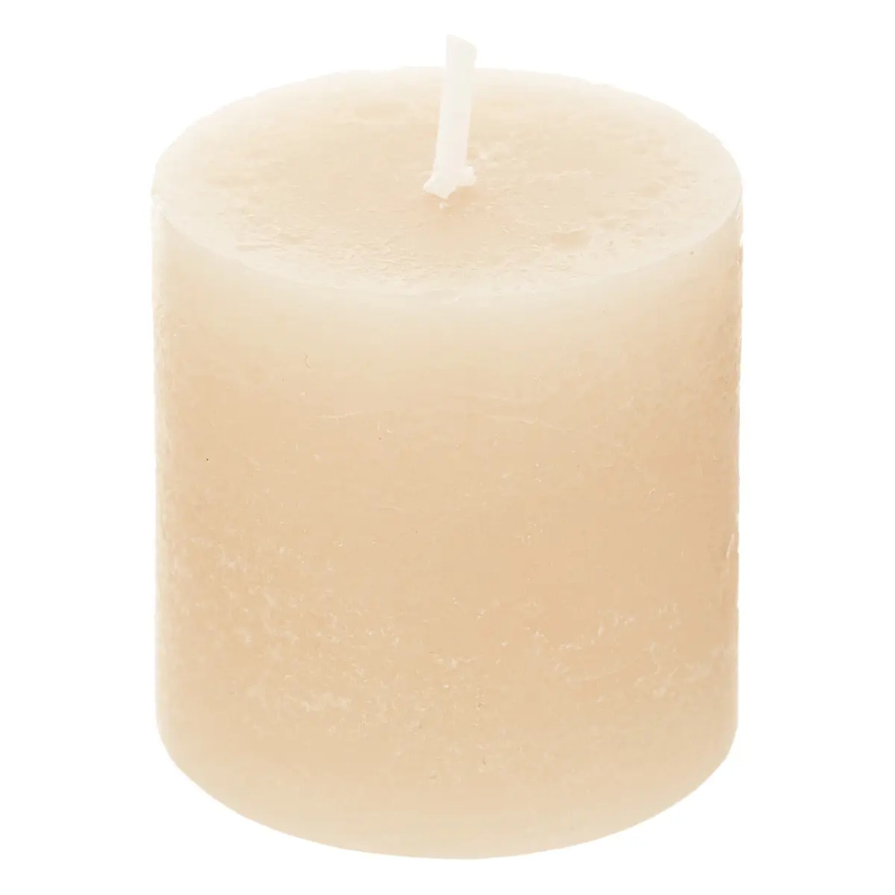 Lot de 4 bougies rustiques 60g blanc ivoire