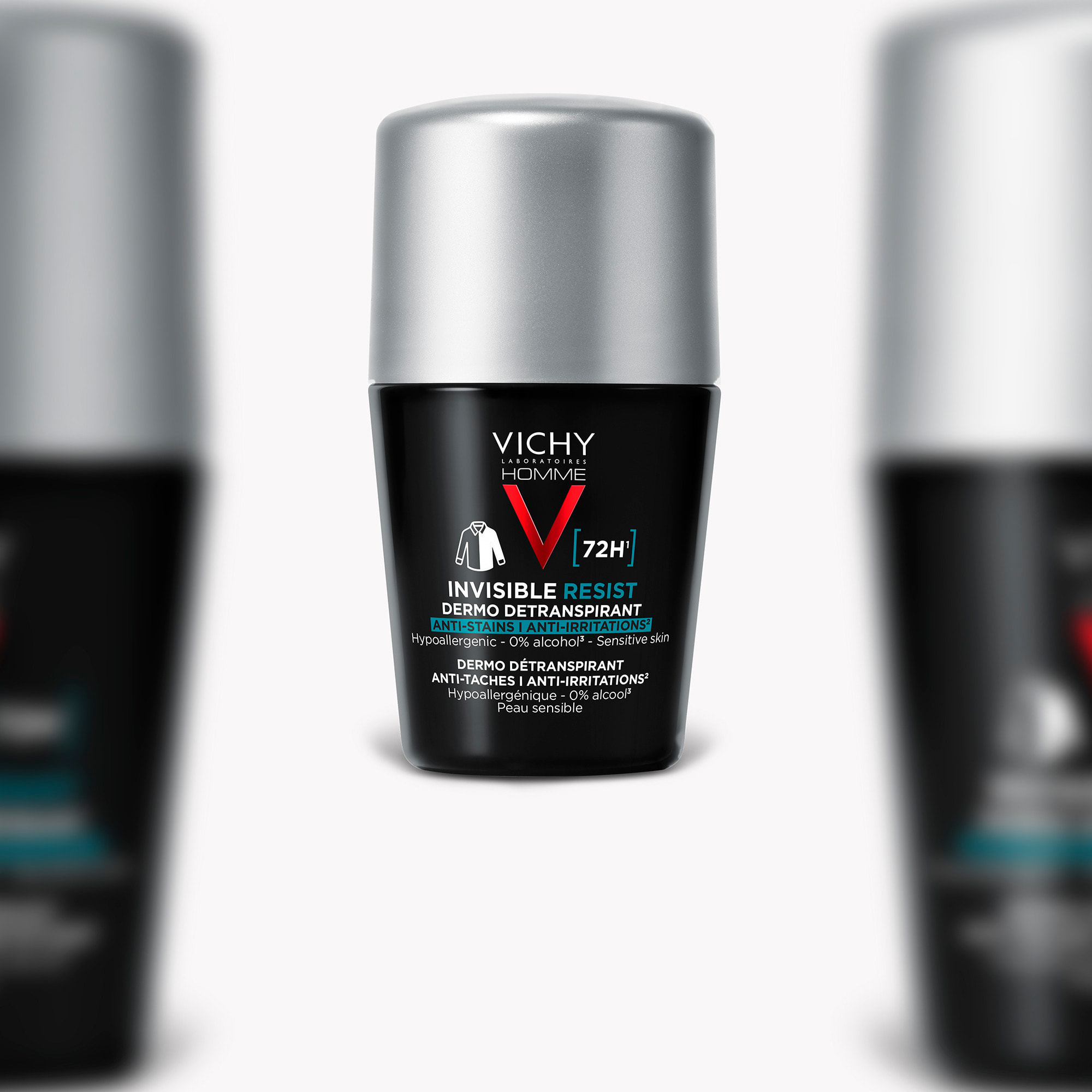 Vichy Homme Dermo-détranspirant Invisible Protect 72h anti-taches anti-irritations 50ml