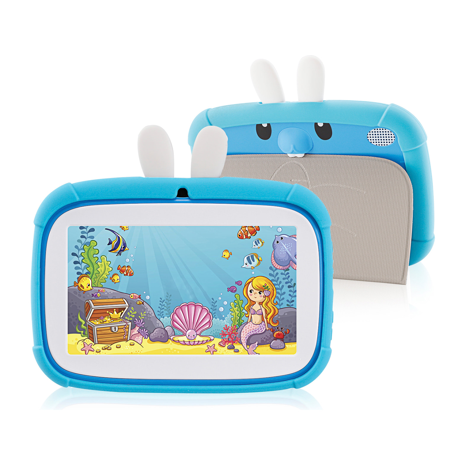 A133 Tablet WiFi per bambini. Sistema operativo Android 11. Schermo da 7'' 1024x600px. ARM Cortex™ A53 quad-core. 2 GB di RAM + 32 GB. Doppia fotocamera.