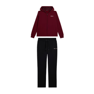 Tuta con interno cappuccio animalier e spacchi laterali