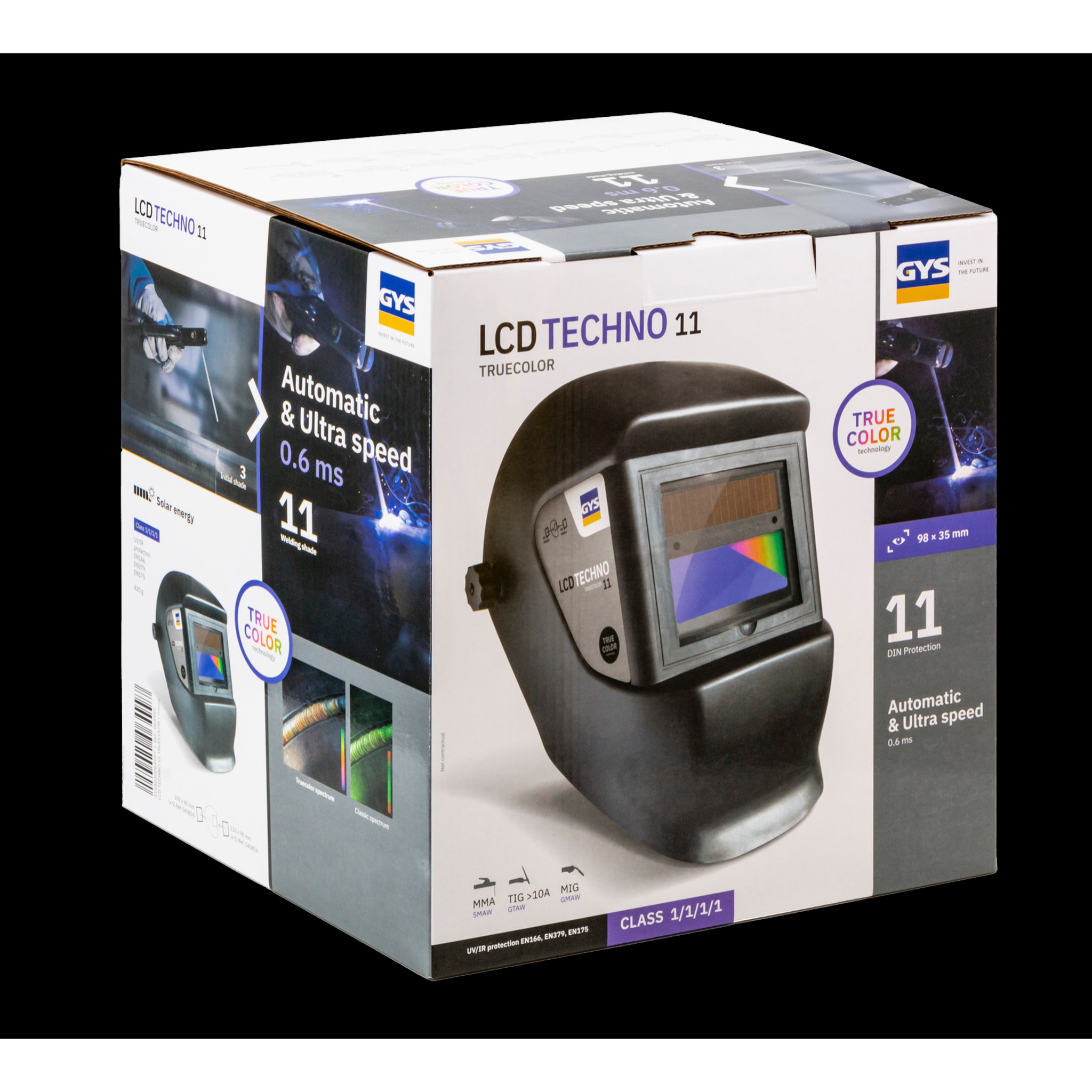 Casque de soudeur LCD Techno 11 Noir True Color - GYS - 64997
