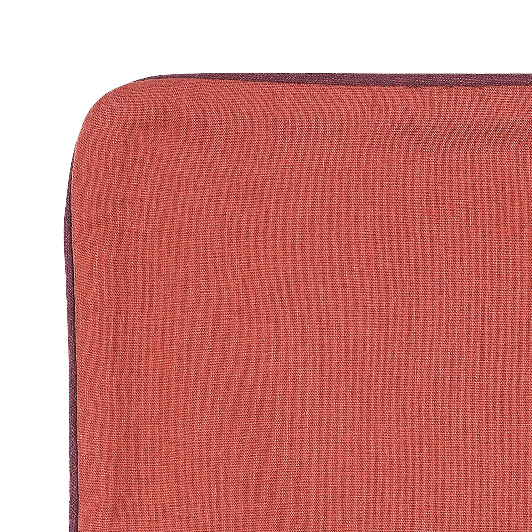 Housse de coussin en poly/lin - Rose poudré