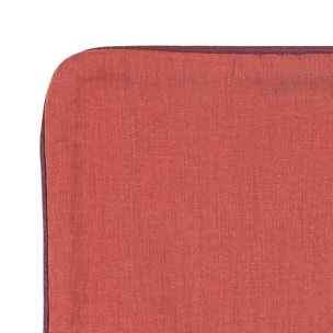 Housse de coussin en poly/lin - Rose poudré