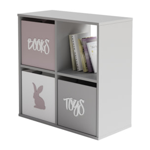 Libreria a Cubi Loni 2x2 Bianca