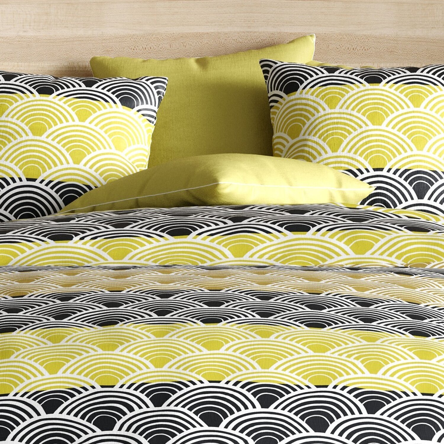 Parure De Couette 3pcs avec Taies oreiller 100% Microfibre 60 Gsm -hiko