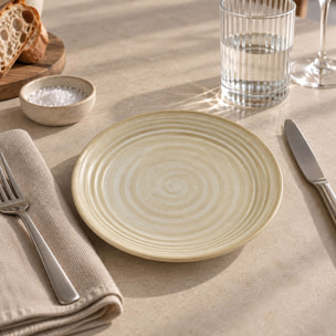 Lot de 6 assiettes à dessert 21cm en grès jaune TURBOLINO
