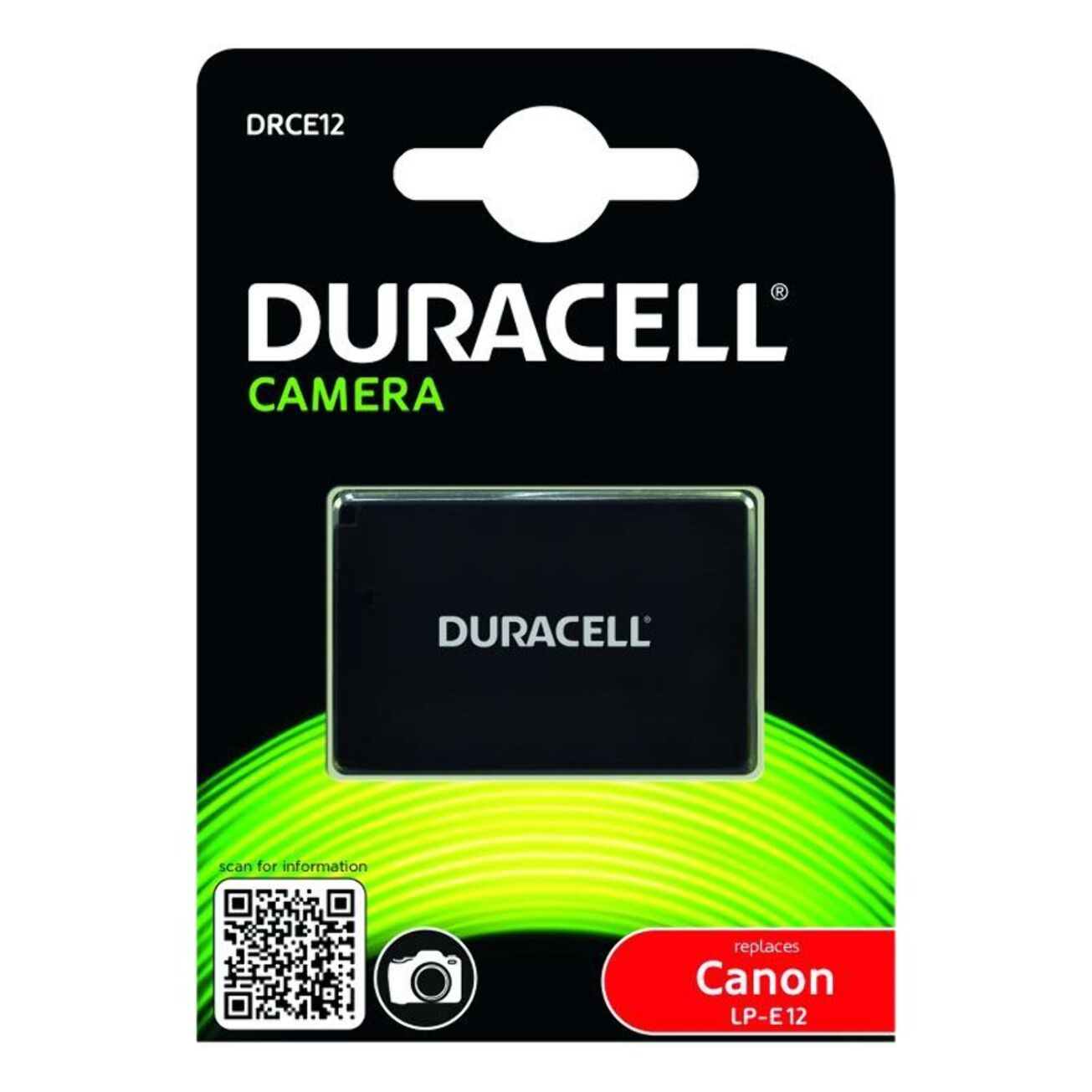 Batterie DURACELL LP-E12 pour appareil photo Canon