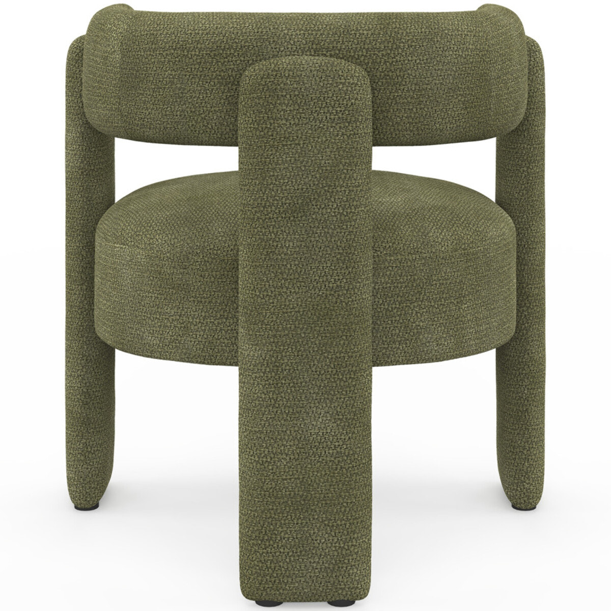 Fauteuil tripode Georges tissu chenille vert