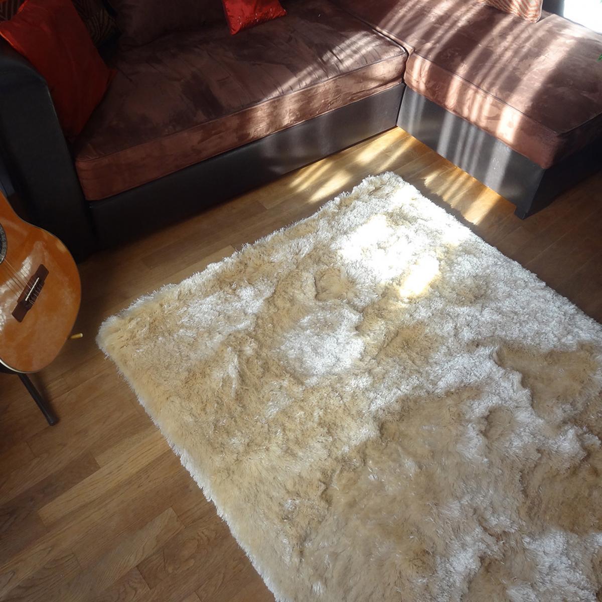 Tapis fait main Shaggy longues mèches Moodil, 45 mm